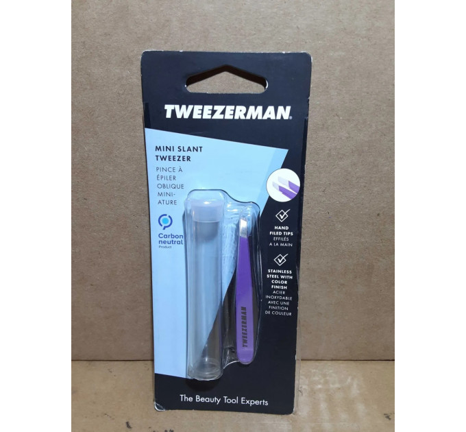 Пінцет для брів Tweezerman Mini Slant Tweezer Blooming Lilac (7 см)