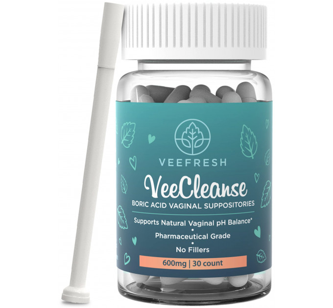 Вагінальні супозиторії для контролю запаху VeeFresh VeeCleanse (30 шт + аплікатор)