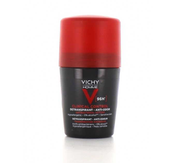 Дезодорант-антиперспирант для мужчин Vichy Homme Clinical Control 96 часов защиты (50 мл)