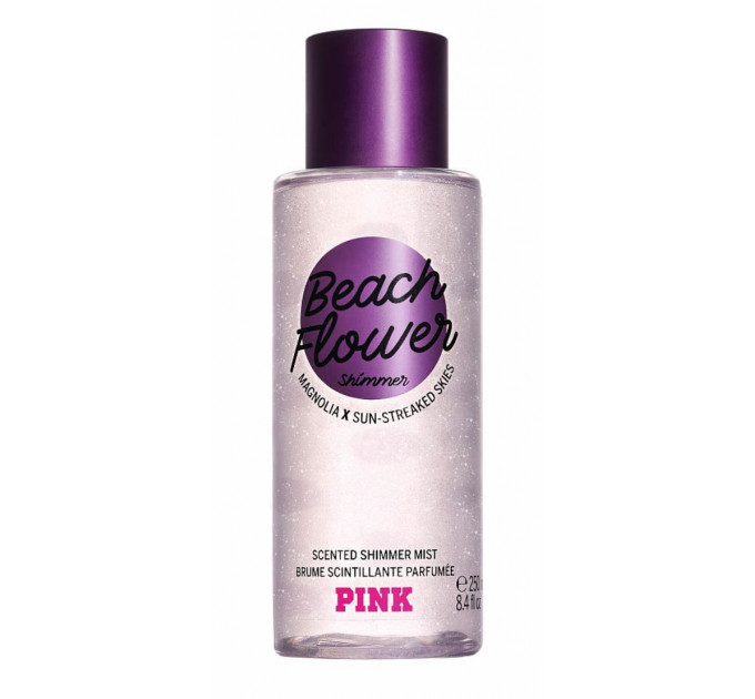 Парфумований набір Victoria's Secret спрей-міст з шимером і лосьйон для тіла PINK Beach Flower (250 мл та 236 мл)