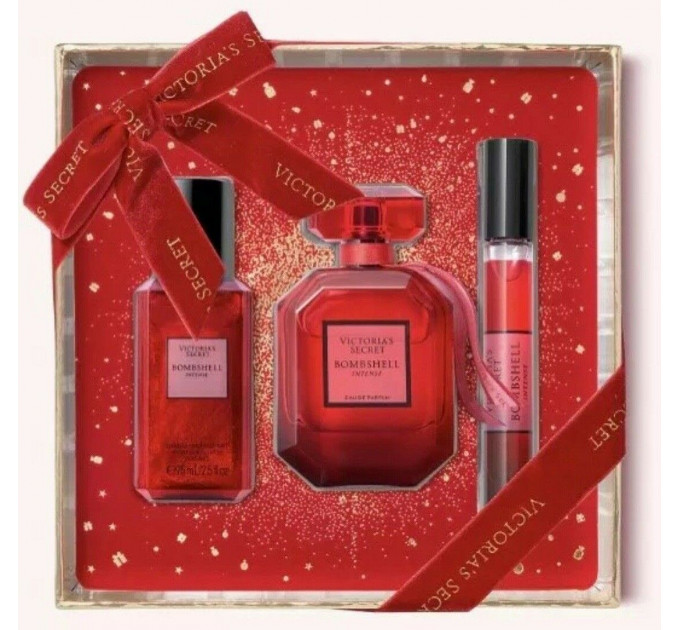 Подарочный набор Victoria`s Secret Bombshell Intense Luxe Fine Fragrance Gift Set (3 предмета)