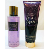 Набор парфюмированный Victoria`s Secret Love Spell Shimmer Fragrance Mist and Lotion спрей и лосьон для тела (2 предмета)