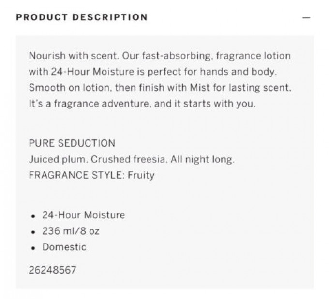 Парфюмированный набор Victoria's Secret из двух лосьонов для тела Pure Seduction с шиммером и без (2х236 мл)