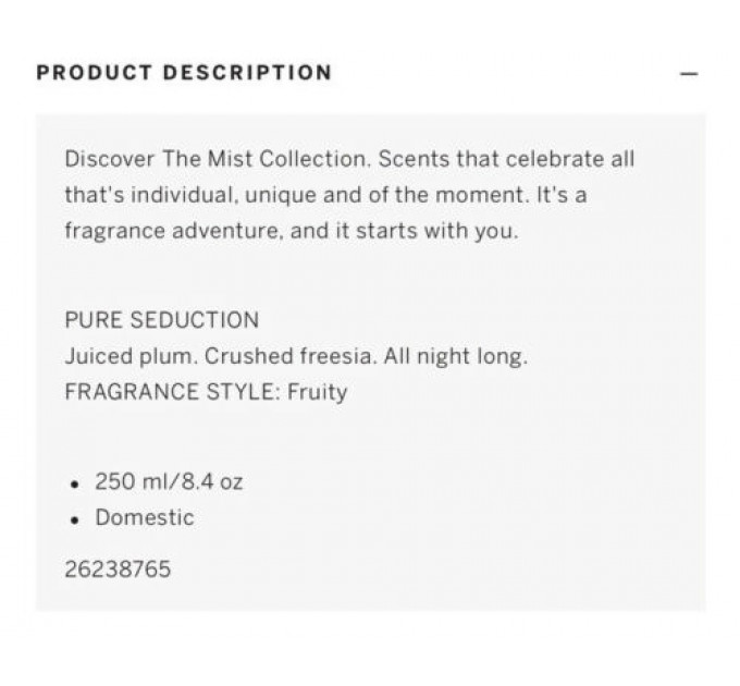 Парфумований набір Victoria's Secret із двох містів для тіла Pure Seduction (2х250 мл)