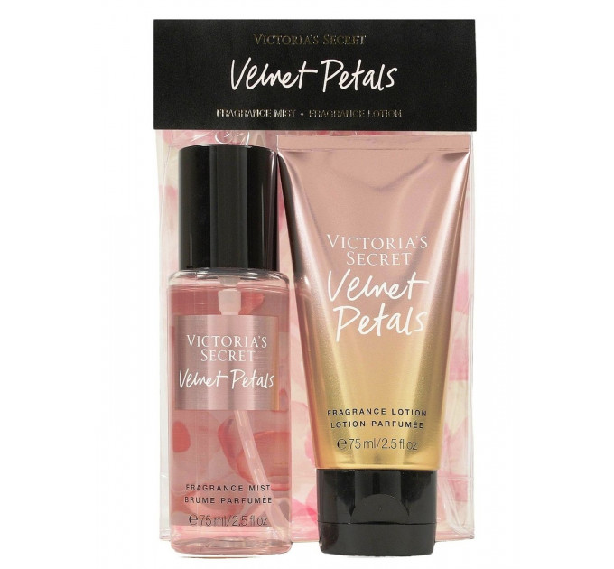 Парфюмированный мини-набор Victoria`s Secret Velvet Petals Fragrance Mist & Lotion Gift Set спрей и лосьон для тела (2 предмета)