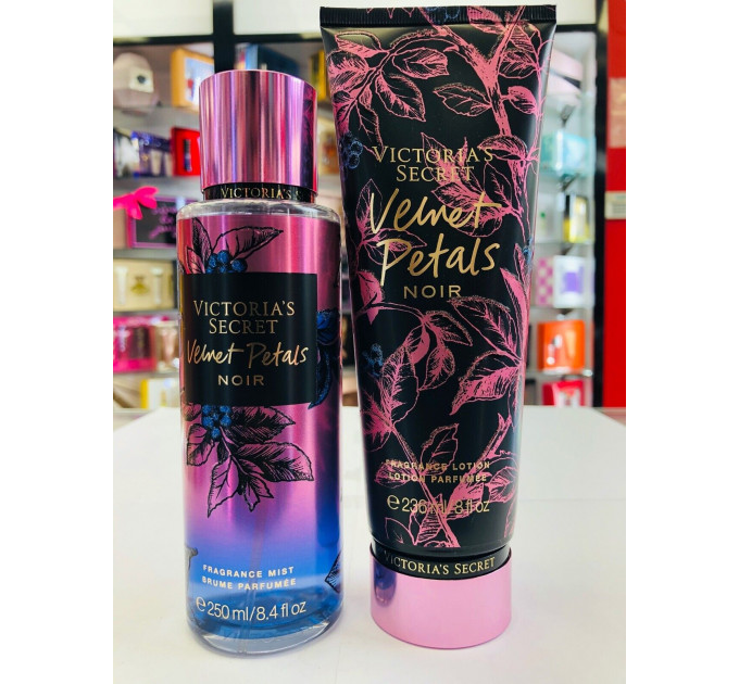 Парфумований набір Victoria`s Secret Velvet Petals Noir спрей та лосьйон для тіла (2 предмети)