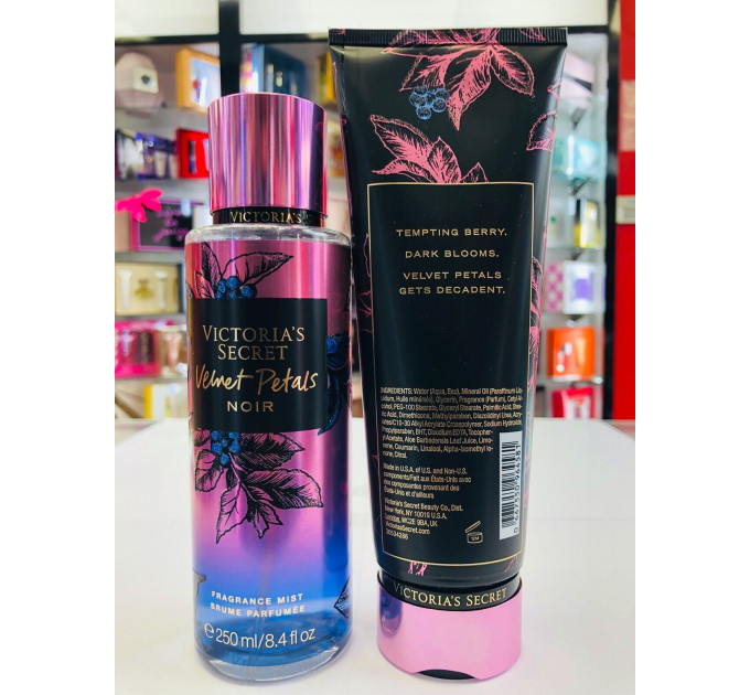 Парфумований набір Victoria`s Secret Velvet Petals Noir спрей та лосьйон для тіла (2 предмети)