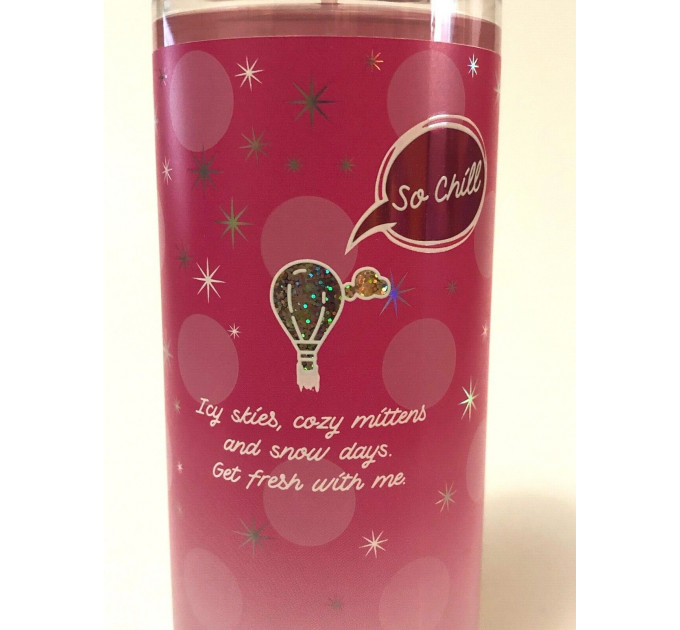 Новорічний парфумований спрей для тіла Victoria's Secret Fresh & Clean Chilled Mist PINK 250 мл