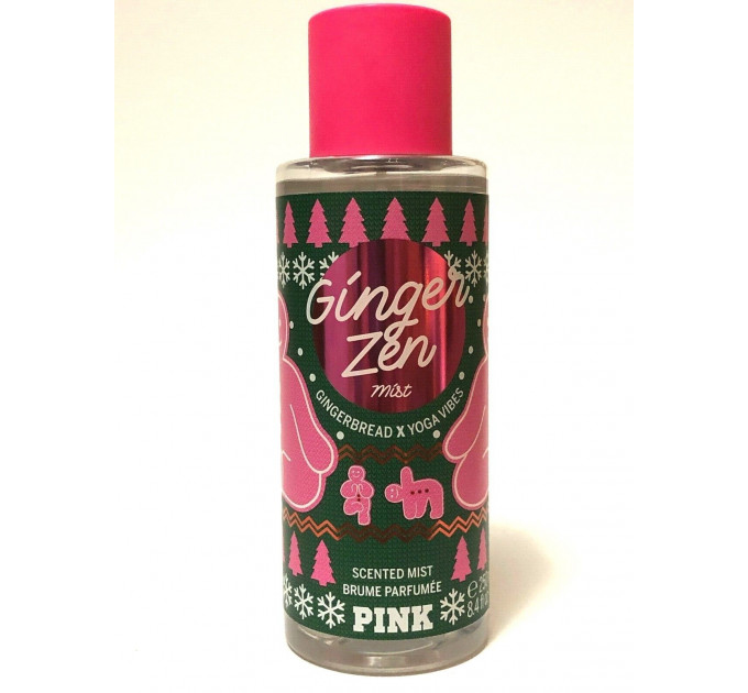 Новорічний парфумований спрей для тіла Victoria's Secret Ginger Zen Mist PINK 250 мл