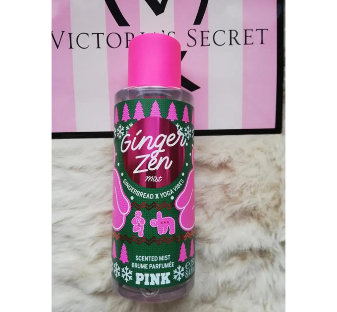 Новогодний парфюмированный спрей для тела Victoria's Secret Ginger Zen Mist PINK 250 мл
