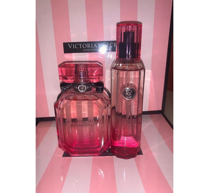 Подарунковий набір Victoria's Secret Bombshell (парфумований спрей 100 мл та міст для тіла 125 мл)