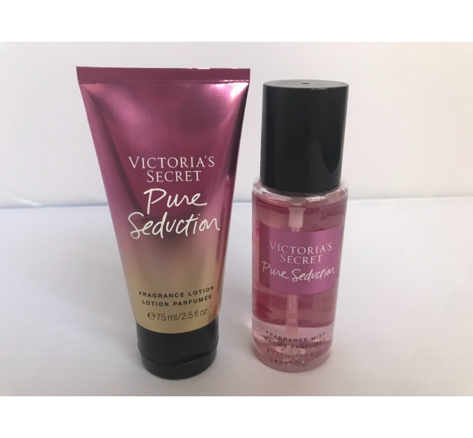 Набор спреев и лосьонов для тела Victoria's Secret Pure Seduction Love Spell Velvet Petals Bare Vanilla мини-размеры (8х75 мл)