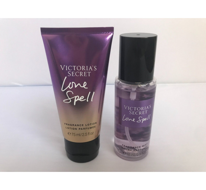 Набір спреїв та лосьйонів для тіла Victoria's Secret Pure Seduction Love Spell Velvet Petals Bare Vanilla міні-розміри (8х75 мл)