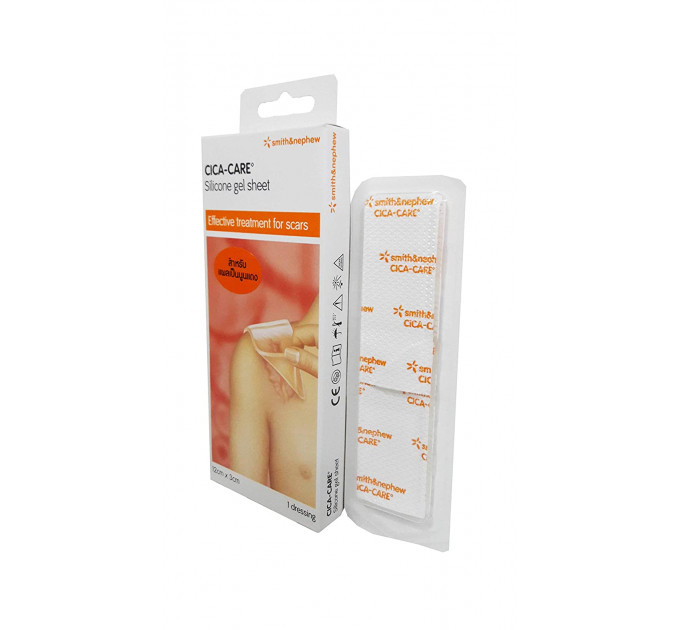 Силиконовый гелевый пластырь для лечения шрамов и рубцов CICA-CARE (12х3 см)