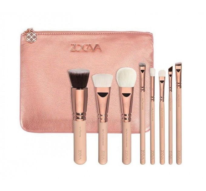 Набор кистей для макияжа ZOEVA Rose Gold Vol.2 (8 кистей и косметичка)