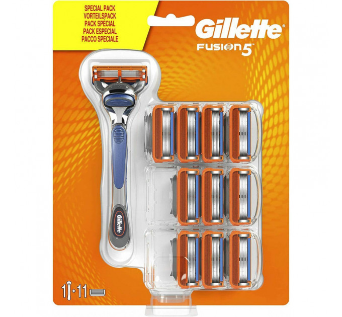 Станок для гоління Gillette Fusion 5 (1 станок та 11 картриджів)