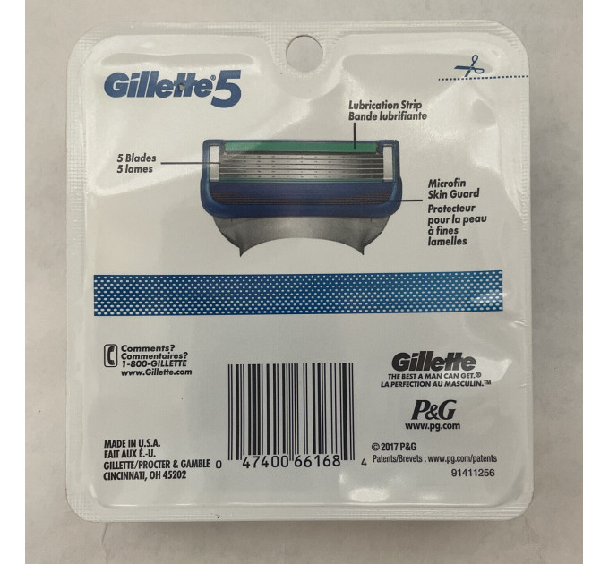 Змінні картриджі для гоління Gillette 5 (4 шт) Made in America