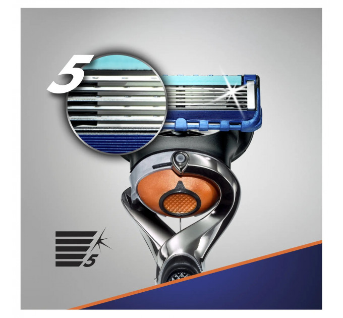 Станок для гоління Gillette Fusion 5 ProGlide з тримером (1 станок 1 картридж 1 батарейка)