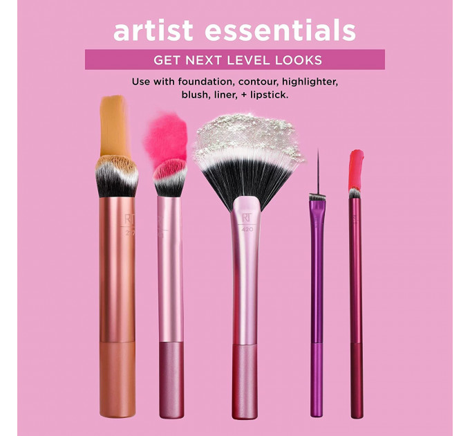 Набор кистей для макияжа Real Techniques (Реал Техникс) Artist Essentials Brush Set (5 шт)