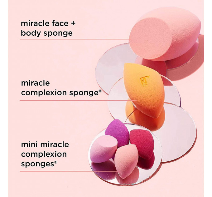 Набор мини-спонжей для макияжа Real Techniques (Реал Техникс) Mini Miracle (4 шт)