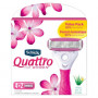 Леза для жінок Schick Quattro Women Value Pack Razor Blade Refills with Aloe (6 картриджів)