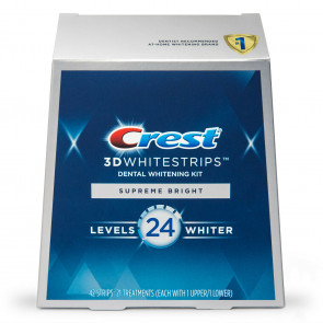 Набір для відбілювання зубів Crest 3D WhiteStrips Supreme Bright 24 Levels Whiter Teeth Whitening 42 смужки