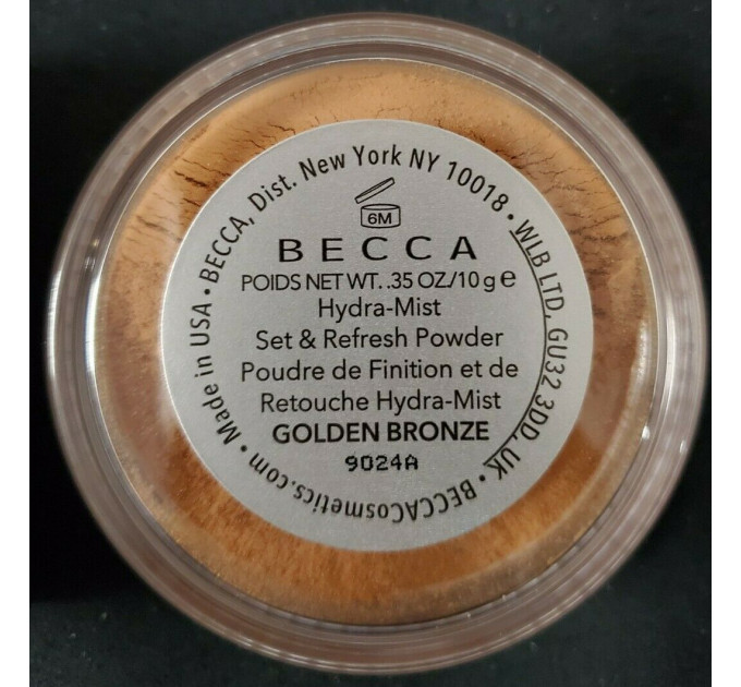 Becca Hydra-Mist Set & Refresh Powder - Golden Bronze  Пудра освежающая бронзирующая 