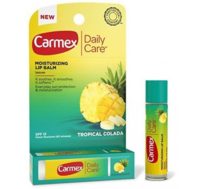 Carmex Daily Care Moisturizing Lip Balm Tropical Colada Stick увлажняющий бальзам для губ