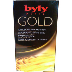 Восковые полоски для депиляции тела с золотом BYLY Depil Gold Hair Removal Strips Body