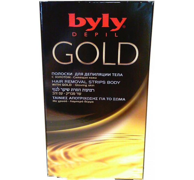 Восковые полоски для депиляции тела с золотом BYLY Depil Gold Hair Removal Strips Body