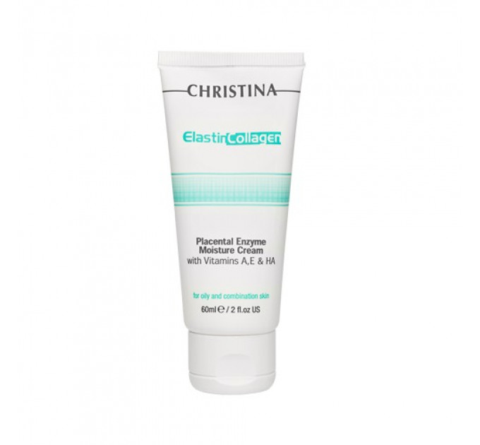 Christina Elastin Collagen Placental Enzyme Moisture Cream увлажняющий крем с плацентой, энзимами, коллагеном и эластином для жирной и комбинированной кожи