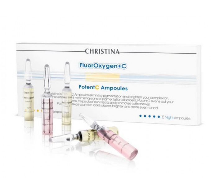 Набор ампул для осветления и омоложения кожи Christina FluorOxygen+C Potent C Ampoules Kit