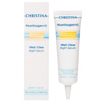 Флуороксиджен нічна освітлююча сироватка Christina Fluoroxygen+C Vita C Clear Night Serum