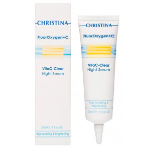 Флюроксиджен ночная осветляющая сыворотка Christina Fluoroxygen+C Vita C Clear Night Serum