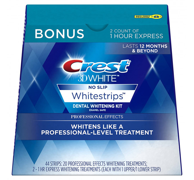 Отбеливающие полоски для зубов Crest 3D White Professional Effects+1 Hour Express отбеливающие полоски 