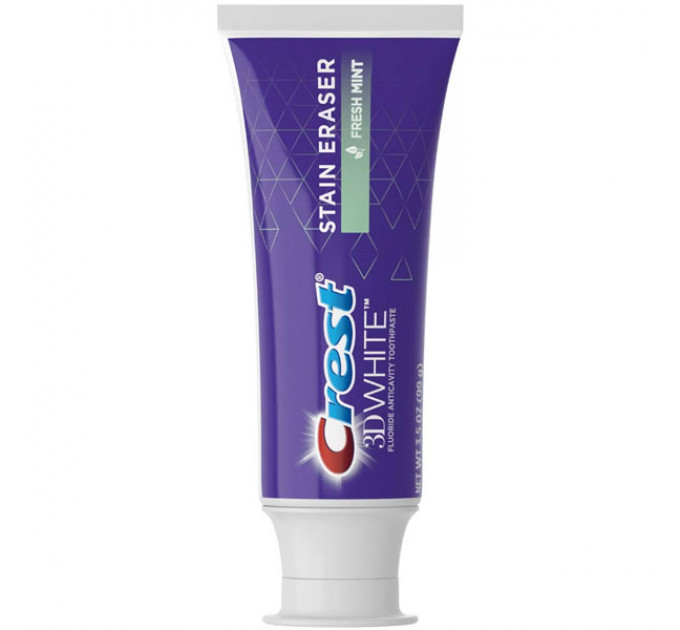 Отбеливающая зубная паста Crest 3D White Stain Eraser Fresh Mint Whitening Toothpaste свежая мята 99 г