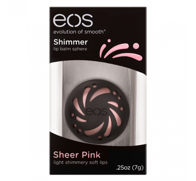 Бальзам для губ с шиммером EOS Lip Balm Sphere Shimmer Sheer Pink Розовый (7 г)