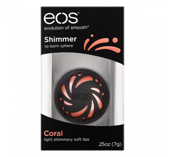 Бальзам для губ EOS Lip Balm Sphere Shimmer Sheer Coral с шиммером коралловый (7 г)