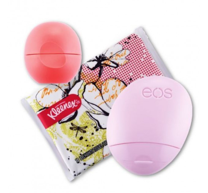 Набор EOS Limited Edition Pink Grapefruit Lip Balm, Hand Lotion & Kleenex Kit (3 предмета)
