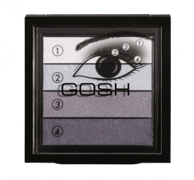 Тени для век 4-цветные GOSH Quatro Eye Shadow