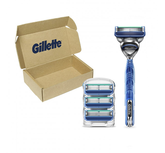 Станок для бритья Gillette 5 (1 станок и 4 картриджа)