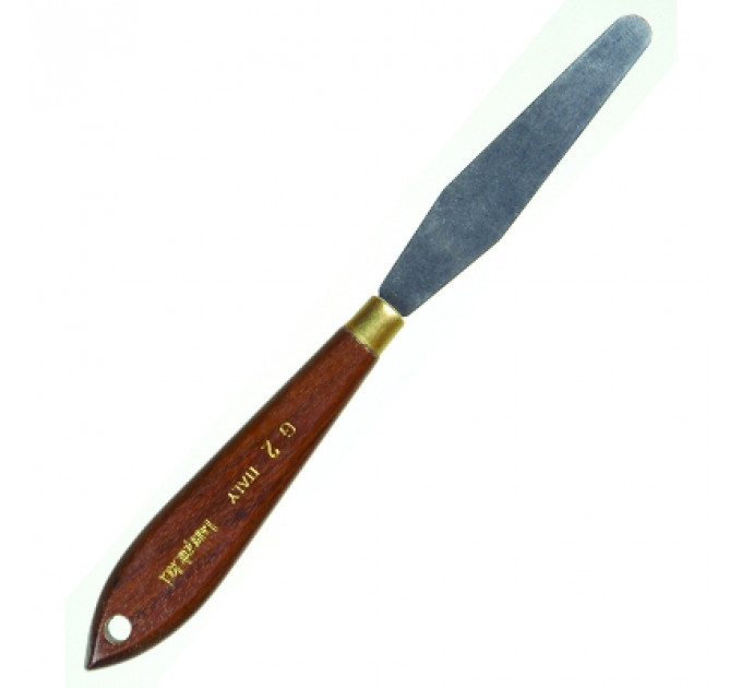 Металлический шпатель с деревянной ручкой Graftobian Spatula SlimFlex 3,5