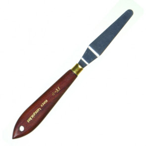 Металлический шпатель с деревянной ручкой Graftobian Spatula Bend 2,5"