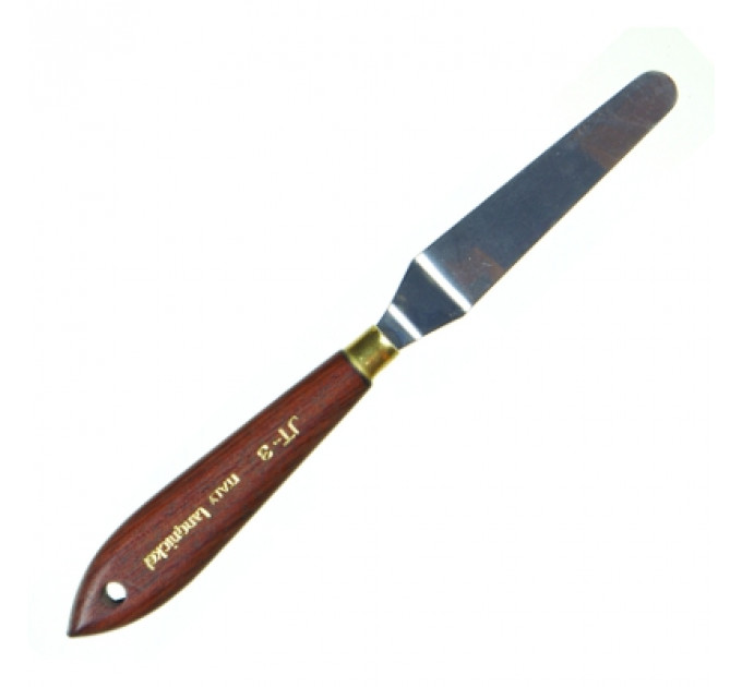 Металлический шпатель с деревянной ручкой Graftobian Spatula Bend 3,5