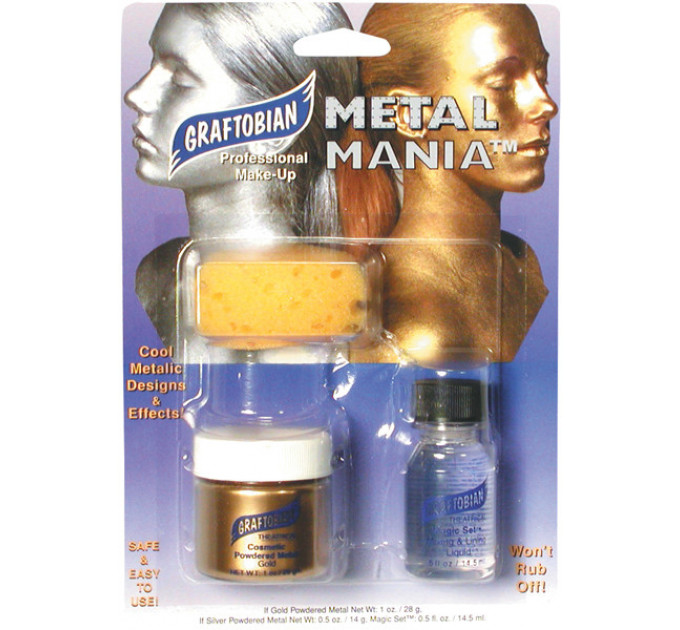 Graftobian Metal Mania Cosmetic Powdered Metals набор рассыпчатой металлической пудры