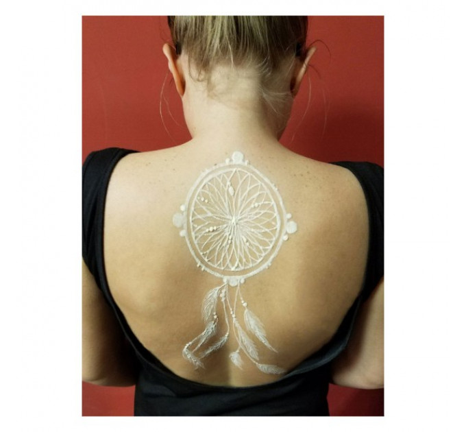 Временные татуировки Earth Henna WHITE and SILVER temporary TATTOO KIT (Набор)