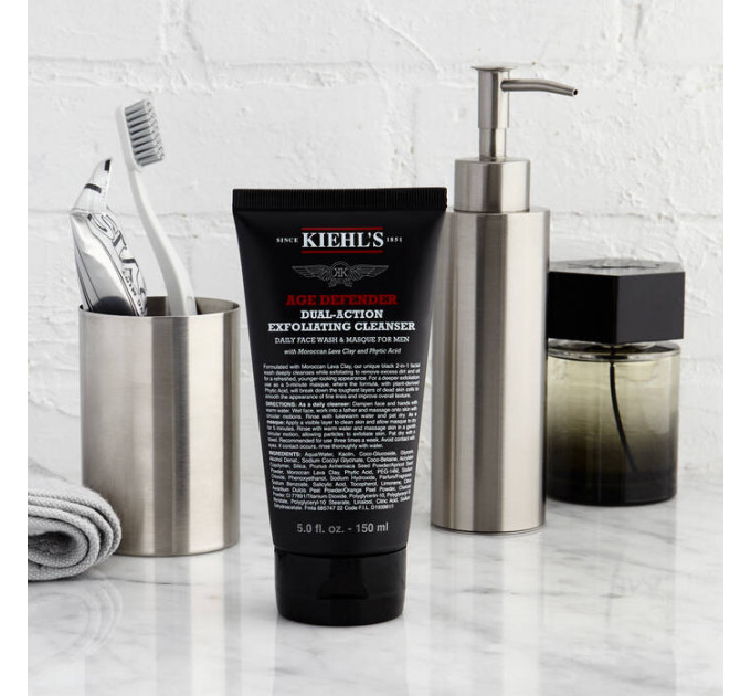 Мужское очищающее средство для лица Kiehl's Age Defender Dual-action Exfoliating Cleanser