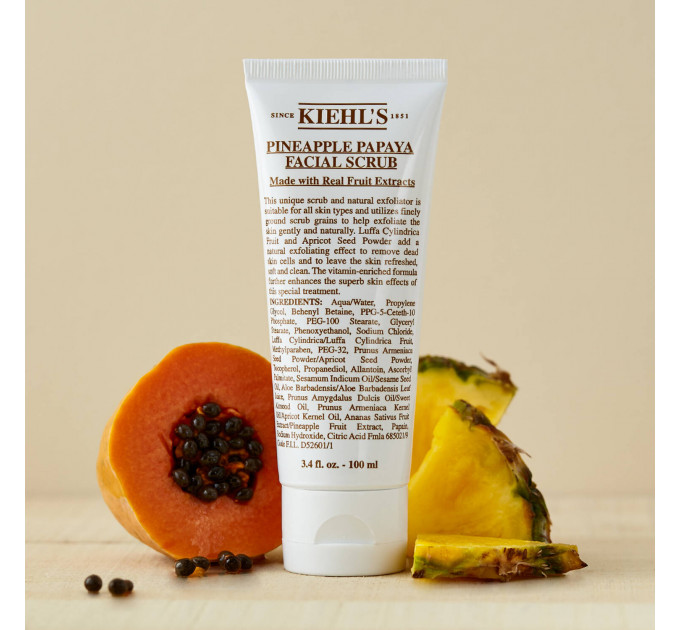 Kiehl's Pineapple Papaya Facial Scrub With Real Fruit Extracts Скраб для особи з фруктовими екстрактами