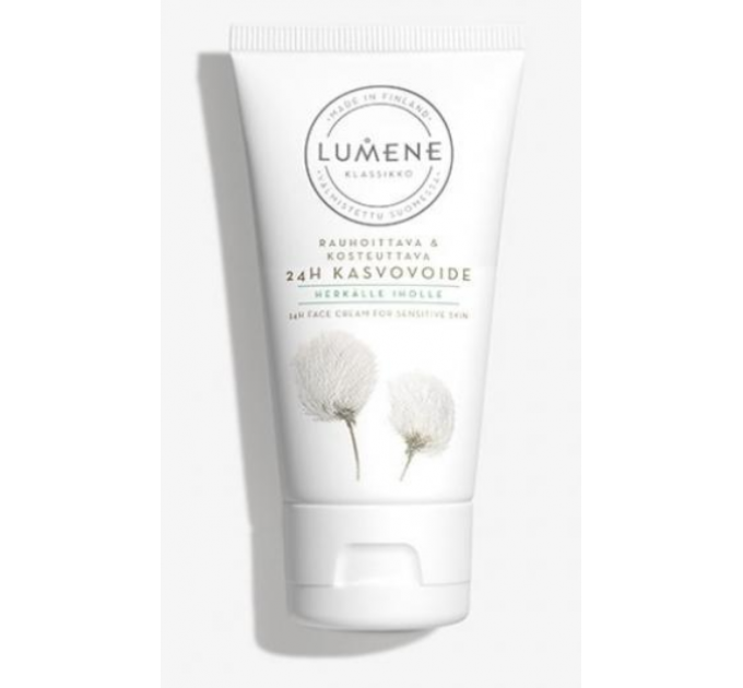 Зволожуючий та заспійливийрем для чутливої шкіри обличчя Lumene Klassikko Face Cream 24/7