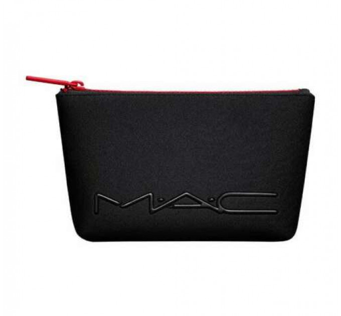 Косметичка MAC Cosmetics Neoprene Red Zipper Black Cosmetic Bag